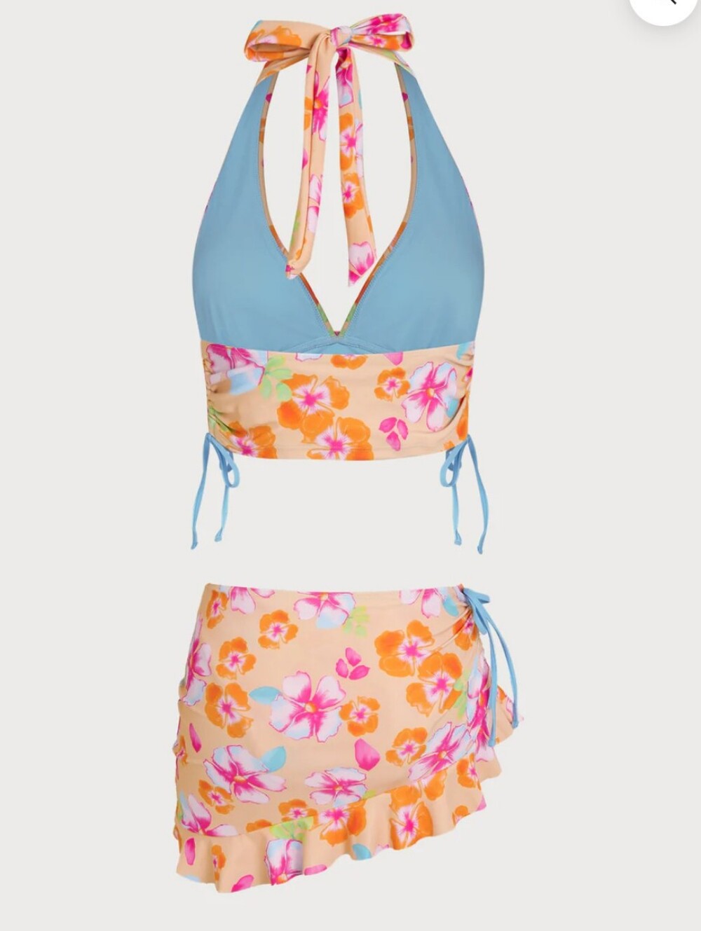 NWT Samiol 3 Piece Swim Set Tropical Flowers - Picture 3 of 3